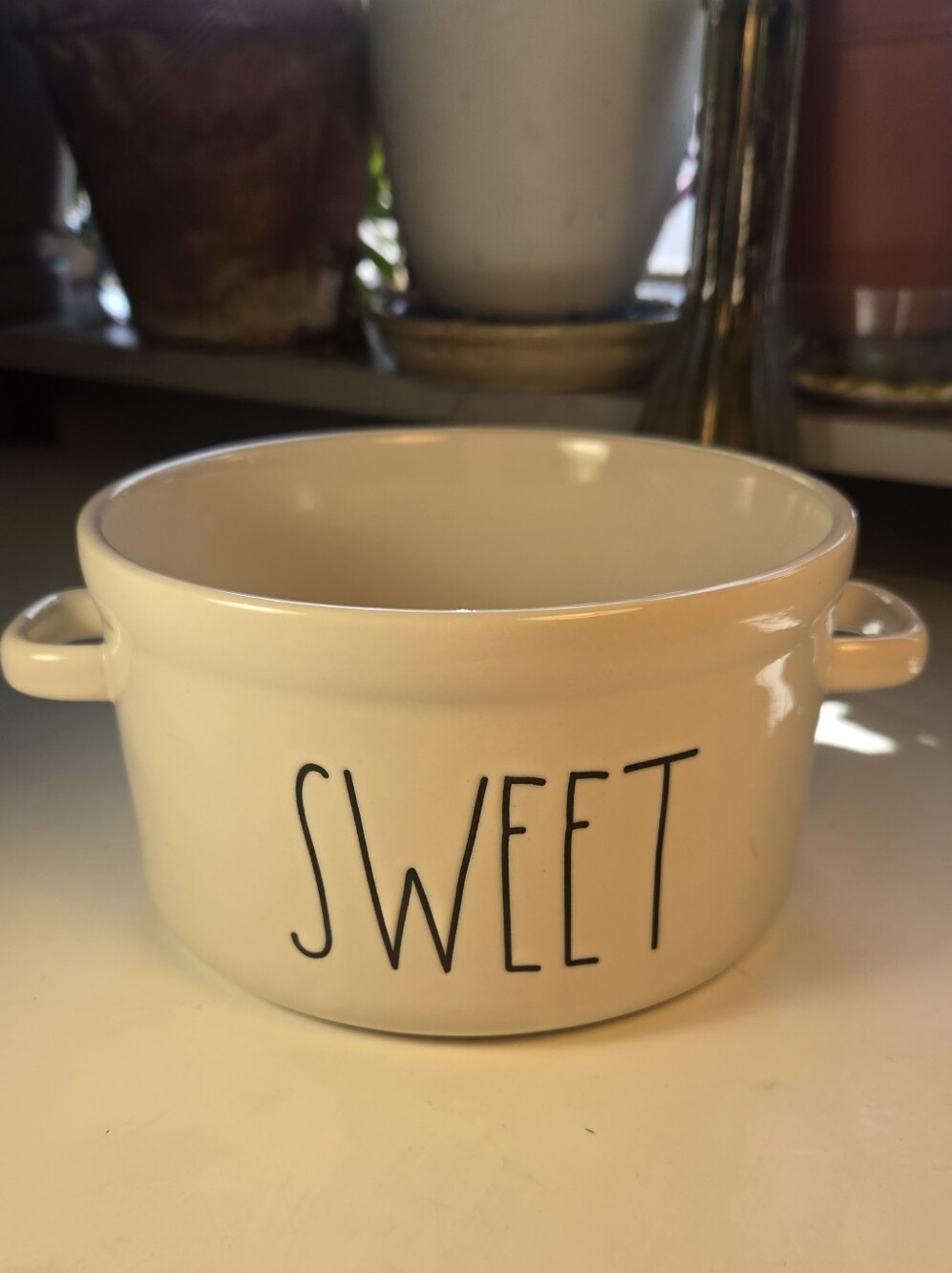 Rae Dunn Artisan Collection Ceramic 'Sweet' Oven Safe Bowl with Handles